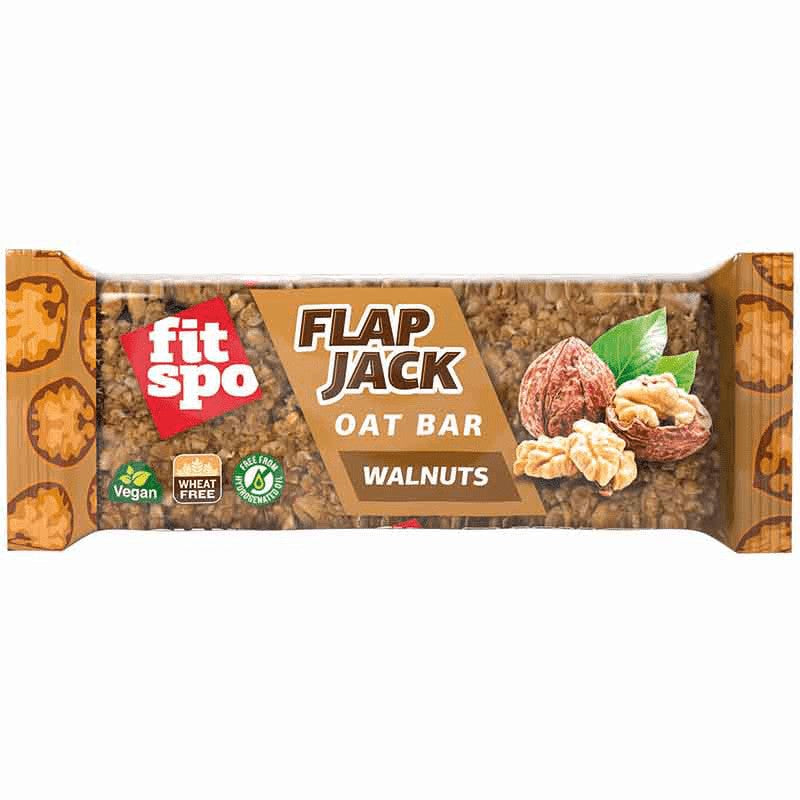 Български продуктОвесен Бар FitSpo Flap Jack Орехи и Фурми