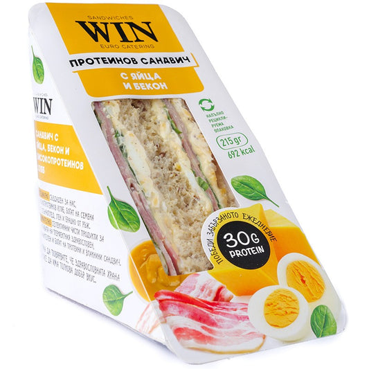 Български продуктПротеинов Сандвич Win с Яйца и Бекон