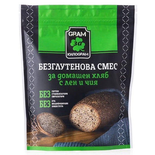 Български продуктБезглутенова Смес Gram за Килограм за Хляб с Лен и Чиа
