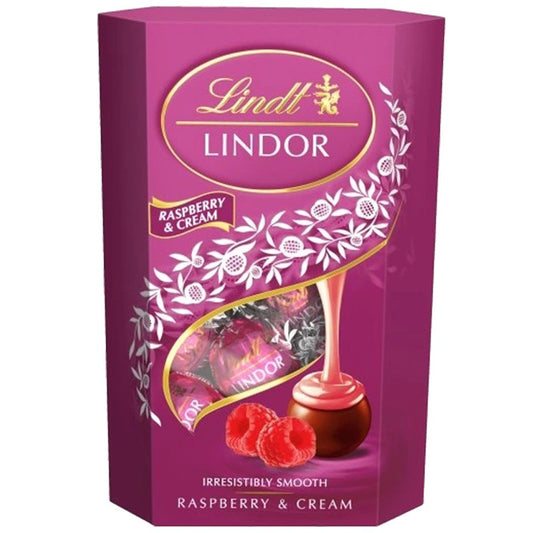 Шоколадови Бонбони Lindt Линдор Малина и Сметана