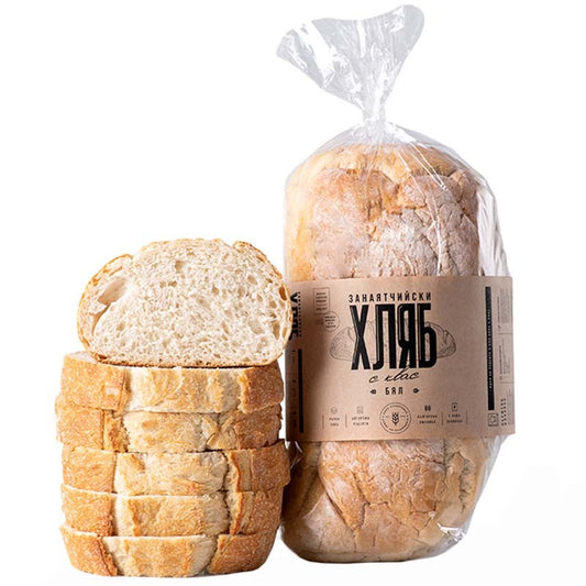 Български продуктЗанаятчийски Хляб Бял с Квас Полуготов