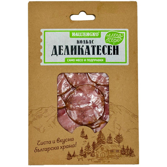 Български продуктСалам Шпеков Деликатесен Нашенско Слайс Зелена Серия Без Консерванти