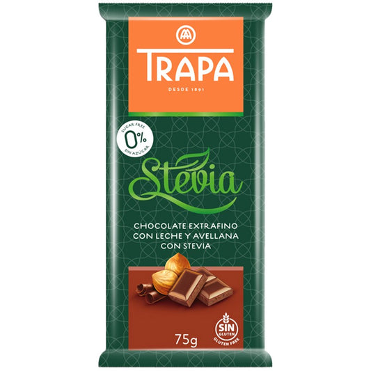 Шоколад Trapa Млечен с Лешник без Добавена Захар