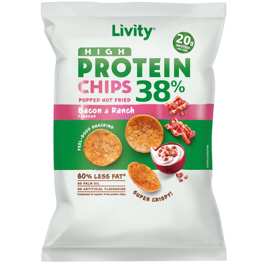 Български продуктПротеинов Чипс Livity с Бекон и Ранч Сос