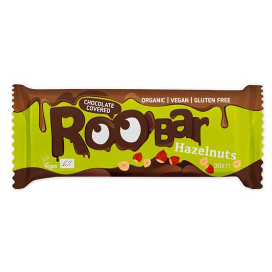 Български продуктБио Бар Roobar Лешников Покрит с Шоколад Веган Без Глутен