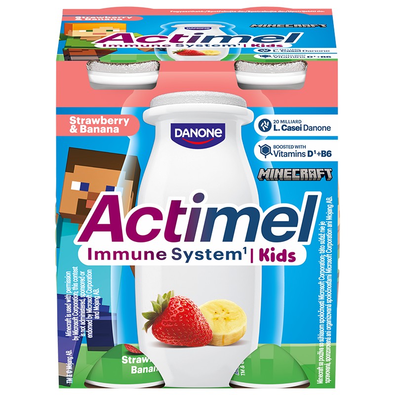 Млечна Напитка Actimel Kids Ягода Банан