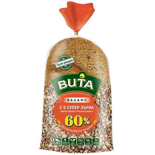 Български продуктХляб Вита Баланс с 9 Супер Зърна Нарязан със Семена