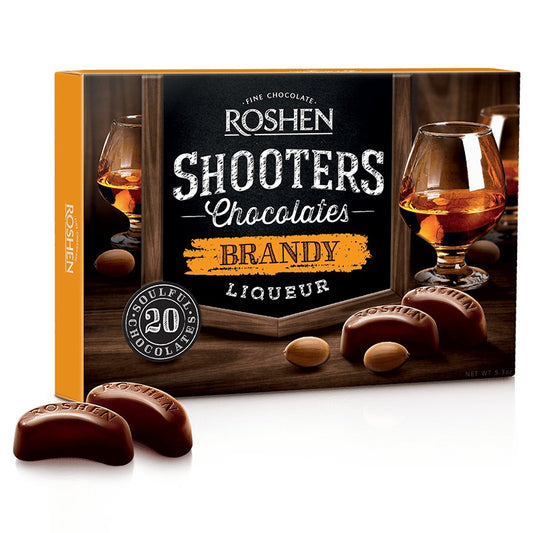 Шоколадови Бонбони Roshen Shooters с Ликьор от Бренди