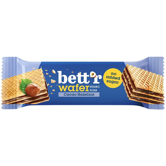 Български продуктБио Вафла Bettr с Лешников и Какаов Крем без Добавена Захар Веган