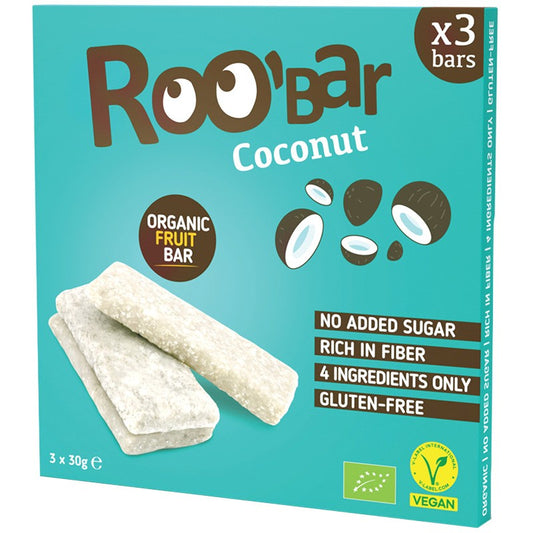 Български продуктБио Барче Roobar Кокосово 3 бр без Глутен и Добавена Захар