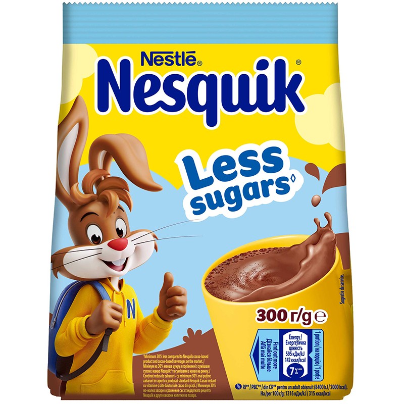 Разтворима Какаова Напитка Nesquik с Малко Захар