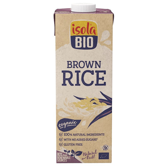 Био Напитка Isola Bio Кафяв Ориз 17% без Добавена Захар и Глутен
