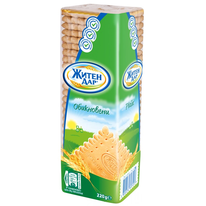 Български продуктБисквити Житен Дар Обикновени
