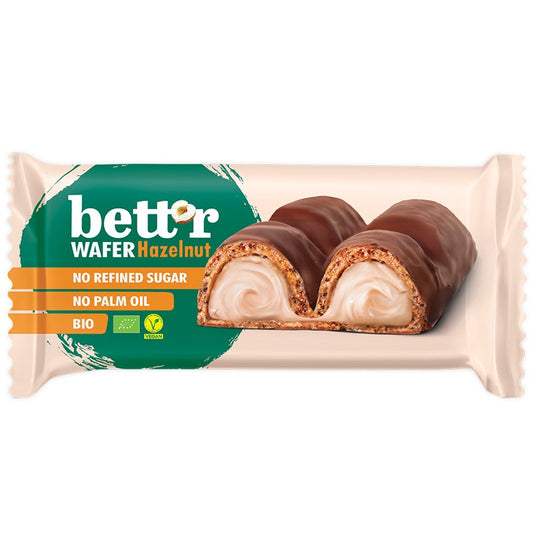Български продуктБио Вафлен Бар Bettr с Лешников Крем Веган