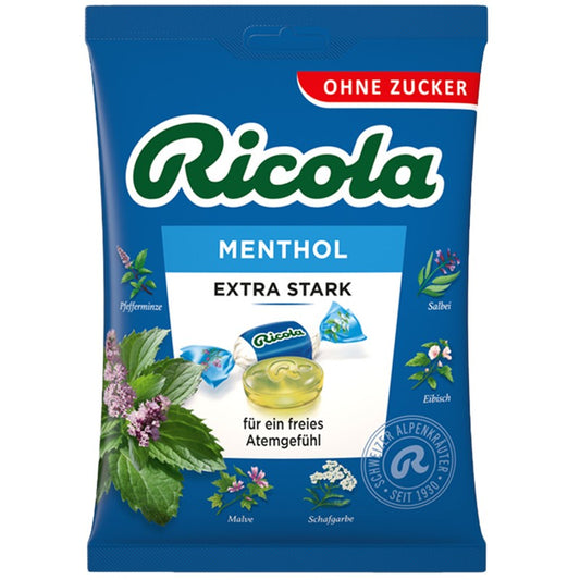 Билкови Бонбони Ricola Ментол Екстра Стронг без Добавена Захар