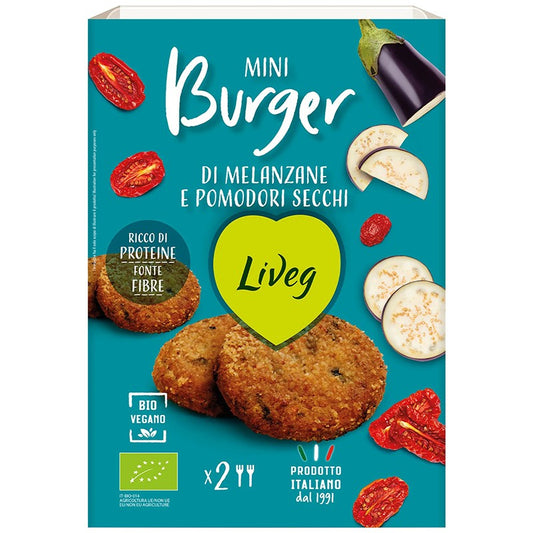 Био Веган Мини Бургер Liveg с Патладжан и Сушени Домати
