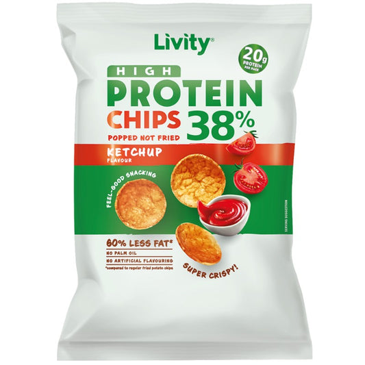 Български продуктПротеинов Чипс Livity с Кетчуп