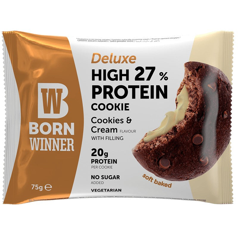 Протеинова Бисквитка Born Winner Deluxe Крем с Пълнеж без Добавена Захар