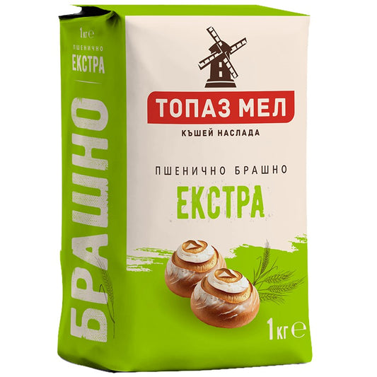 Български продуктБрашно Топаз Мел Екстра Тип 500
