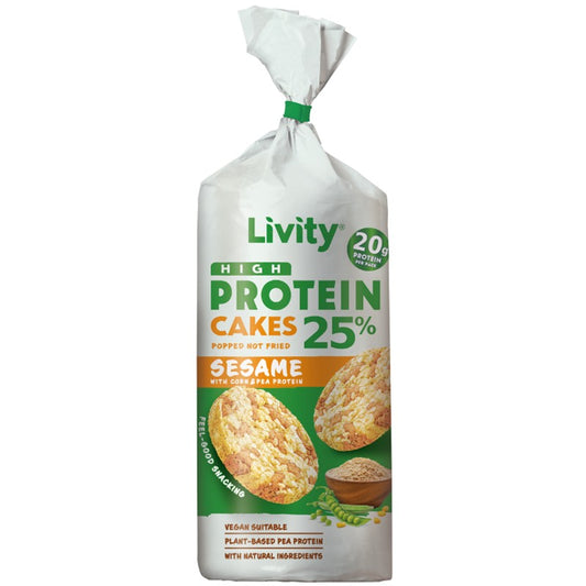Български продуктПротеинов Царевичен Снакс Livity с Царевица, Грах и Сусам