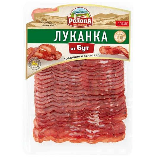 Български продуктЛуканка Еко Мес Родопа от Бут Слайс