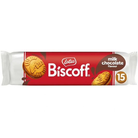 Бисквити Lotus Biscoff Карамелени с Пълнеж Вкус Млечен Шоколад