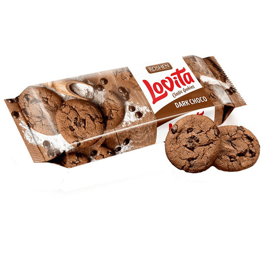 Бисквити Roshen Lovita Класически Шоколад с Парченца Шоколад