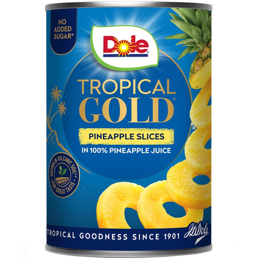 Dole Tropical Gold Ананас Шайби в Сок без Добавена Захар