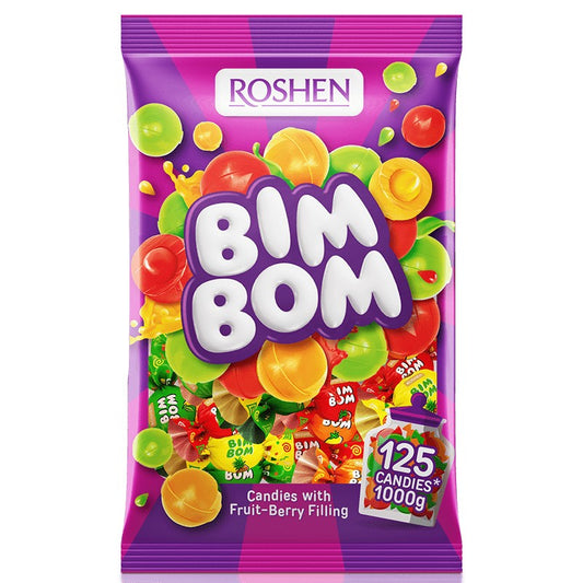 Бонбони Roshen Bim Bom с Плодов Пълнеж