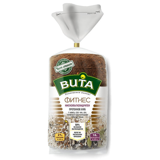 Български продуктХляб Вита Фитнес Нисковъглехидратен Протеинов Нарязан със Семена